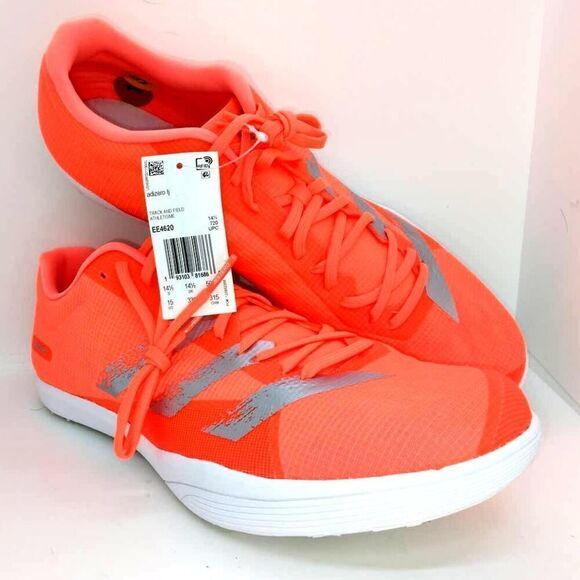 Adidas Adizero NEW Men's Orange Long Jump Sneakers - sz. 15 AWESOME! - Picture 1 of 6